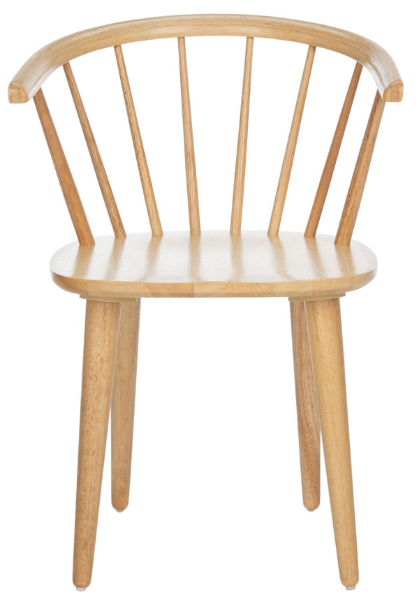 Safavieh BLANCHARD Side Chair Set - Eco-Friendly Rubberwood with Colonial Charm for Modern Dining Spaces Natural AMH8512D-SET2