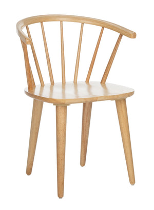 Safavieh BLANCHARD Side Chair Set - Eco-Friendly Rubberwood with Colonial Charm for Modern Dining Spaces Natural AMH8512D-SET2