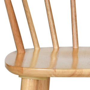 Safavieh BLANCHARD Side Chair Set - Eco-Friendly Rubberwood with Colonial Charm for Modern Dining Spaces Natural AMH8512D-SET2