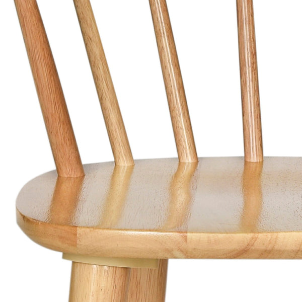 Safavieh BLANCHARD Side Chair Set - Eco-Friendly Rubberwood with Colonial Charm for Modern Dining Spaces Natural AMH8512D-SET2
