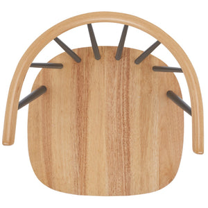Safavieh BLANCHARD Side Chair Set - Eco-Friendly Rubberwood with Colonial Charm for Modern Dining Spaces Natural / Dark Grey AMH8512E-SET2
