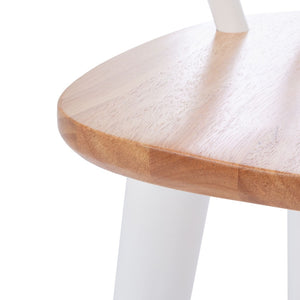 Safavieh BLANCHARD Side Chair Set - Eco-Friendly Rubberwood with Colonial Charm for Modern Dining Spaces Natural / White AMH8512F-SET2