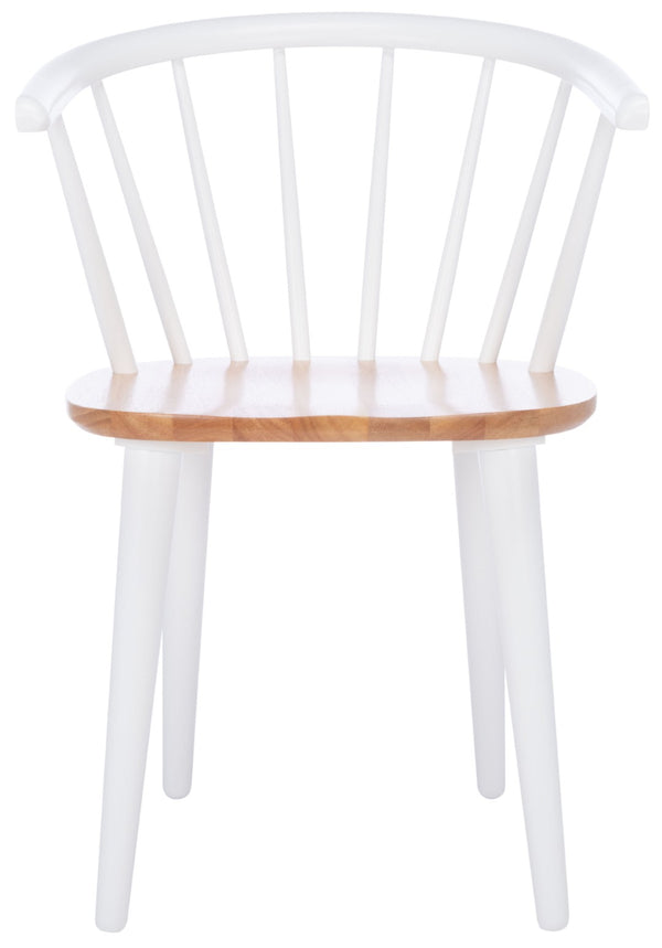 Safavieh BLANCHARD Side Chair Set - Eco-Friendly Rubberwood with Colonial Charm for Modern Dining Spaces Natural / White AMH8512F-SET2