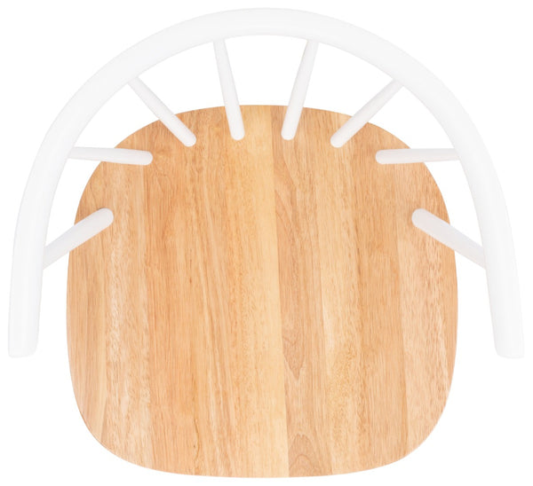 Safavieh BLANCHARD Side Chair Set - Eco-Friendly Rubberwood with Colonial Charm for Modern Dining Spaces Natural / White AMH8512F-SET2