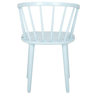 Safavieh BLANCHARD Side Chair Set - Eco-Friendly Rubberwood with Colonial Charm for Modern Dining Spaces Pale Blue AMH8512G-SET2