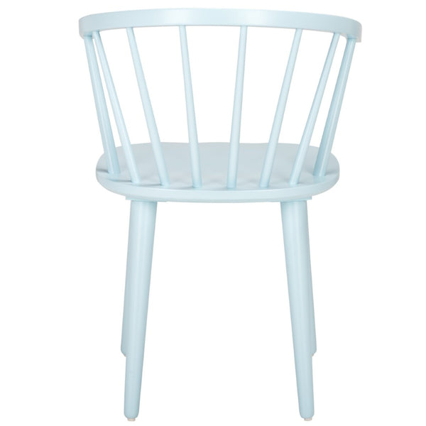 Safavieh BLANCHARD Side Chair Set - Eco-Friendly Rubberwood with Colonial Charm for Modern Dining Spaces Pale Blue AMH8512G-SET2
