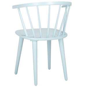 Safavieh BLANCHARD Side Chair Set - Eco-Friendly Rubberwood with Colonial Charm for Modern Dining Spaces Pale Blue AMH8512G-SET2