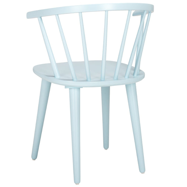 Safavieh BLANCHARD Side Chair Set - Eco-Friendly Rubberwood with Colonial Charm for Modern Dining Spaces Pale Blue AMH8512G-SET2