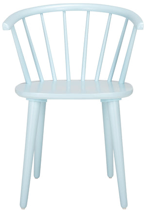 Safavieh BLANCHARD Side Chair Set - Eco-Friendly Rubberwood with Colonial Charm for Modern Dining Spaces Pale Blue AMH8512G-SET2