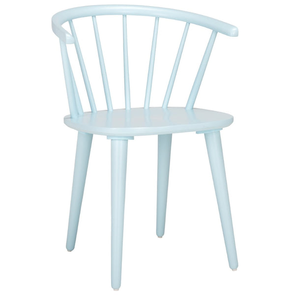Safavieh BLANCHARD Side Chair Set - Eco-Friendly Rubberwood with Colonial Charm for Modern Dining Spaces Pale Blue AMH8512G-SET2