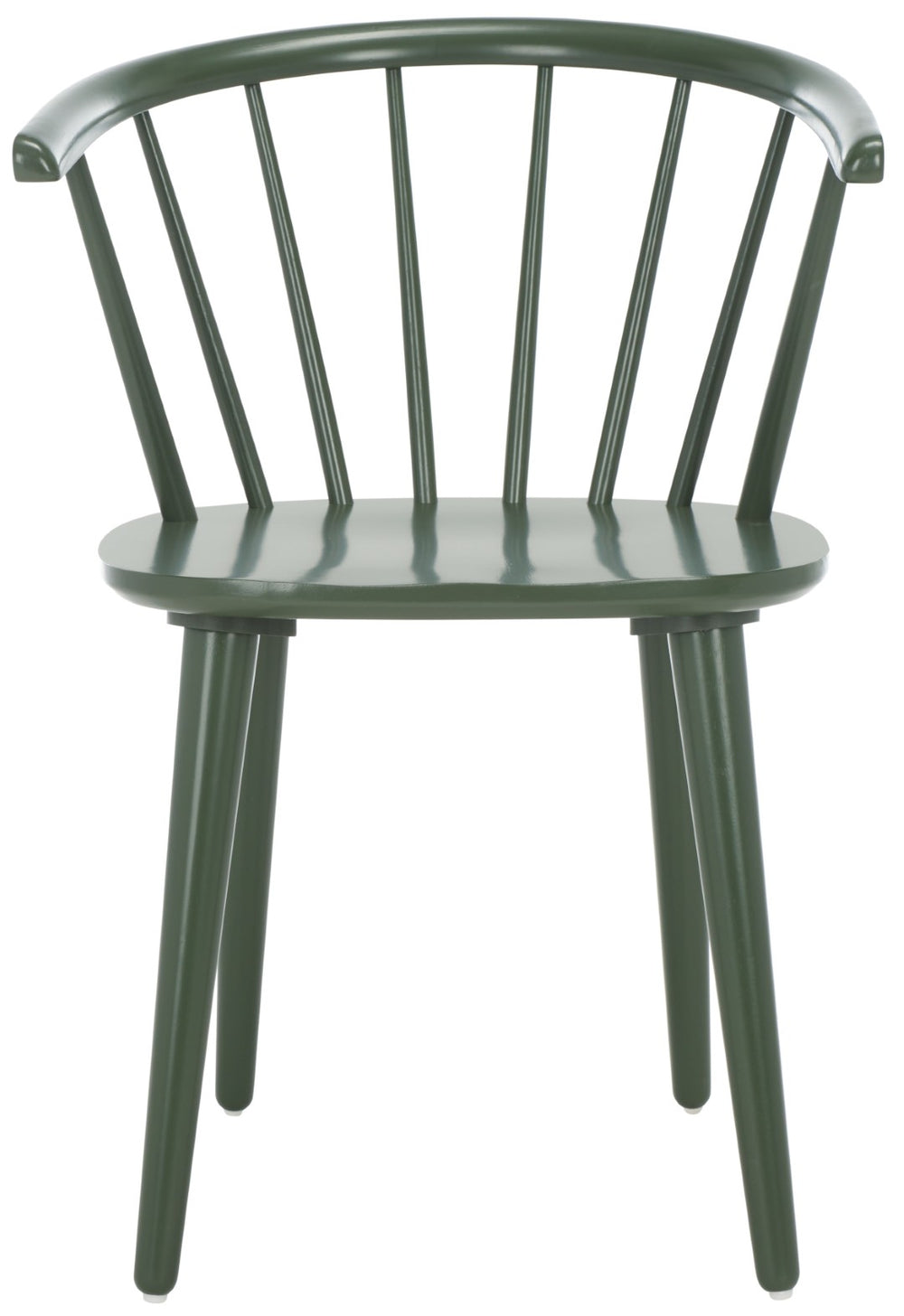 Safavieh BLANCHARD Side Chair Set - Eco-Friendly Rubberwood with Colonial Charm for Modern Dining Spaces Dusty Green AMH8512H-SET2
