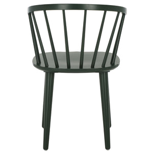 Safavieh BLANCHARD Side Chair Set - Eco-Friendly Rubberwood with Colonial Charm for Modern Dining Spaces Garden Green AMH8512J-SET2