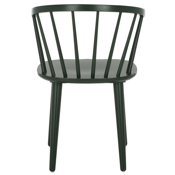 Safavieh BLANCHARD Side Chair Set - Eco-Friendly Rubberwood with Colonial Charm for Modern Dining Spaces Garden Green AMH8512J-SET2