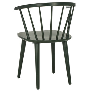 Safavieh BLANCHARD Side Chair Set - Eco-Friendly Rubberwood with Colonial Charm for Modern Dining Spaces Garden Green AMH8512J-SET2