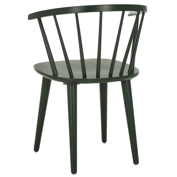 Safavieh BLANCHARD Side Chair Set - Eco-Friendly Rubberwood with Colonial Charm for Modern Dining Spaces Garden Green AMH8512J-SET2