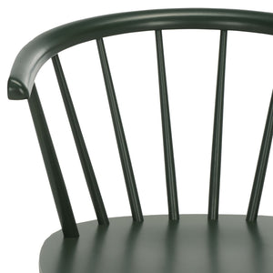 Safavieh BLANCHARD Side Chair Set - Eco-Friendly Rubberwood with Colonial Charm for Modern Dining Spaces Garden Green AMH8512J-SET2