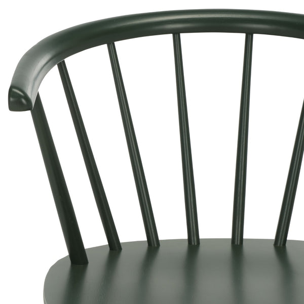 Safavieh BLANCHARD Side Chair Set - Eco-Friendly Rubberwood with Colonial Charm for Modern Dining Spaces Garden Green AMH8512J-SET2