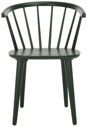 Safavieh BLANCHARD Side Chair Set - Eco-Friendly Rubberwood with Colonial Charm for Modern Dining Spaces Garden Green AMH8512J-SET2
