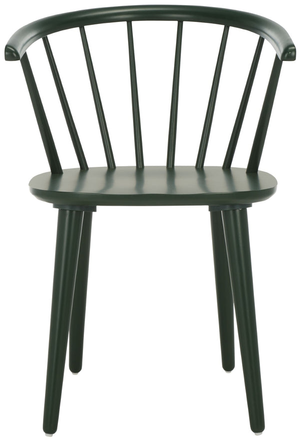 Safavieh BLANCHARD Side Chair Set - Eco-Friendly Rubberwood with Colonial Charm for Modern Dining Spaces Garden Green AMH8512J-SET2