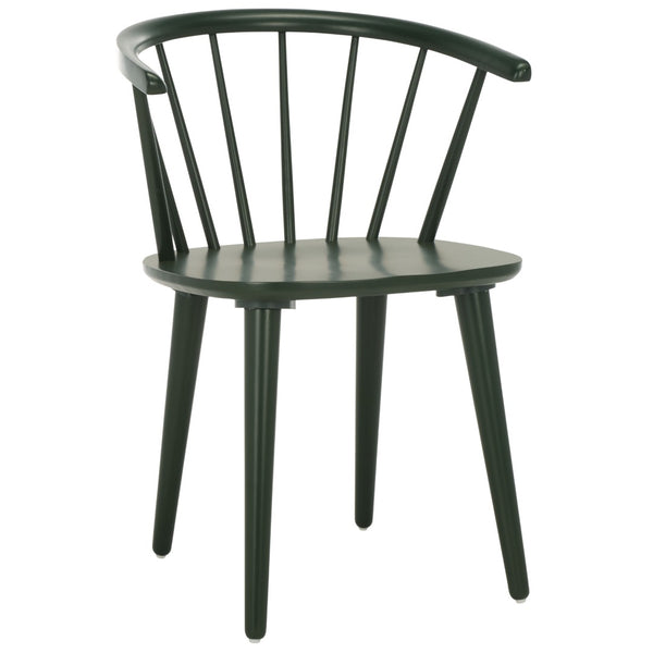 Safavieh BLANCHARD Side Chair Set - Eco-Friendly Rubberwood with Colonial Charm for Modern Dining Spaces Garden Green AMH8512J-SET2