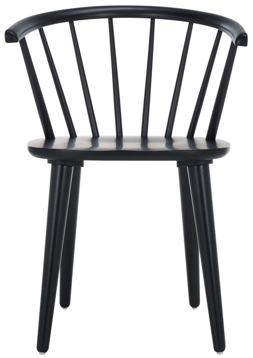 Safavieh Blanchard 18''H Curved Spindle Side Chair AMH8512L-SET2 Matt Black