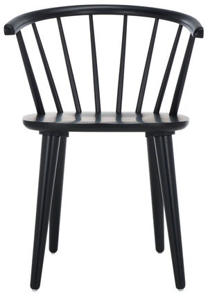 Safavieh Blanchard 18''H Curved Spindle Side Chair AMH8512L-SET2 Matt Black