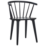 Safavieh Blanchard 18''H Curved Spindle Side Chair AMH8512L-SET2 Matt Black