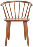 Safavieh Blanchard 18''H Curved Spindle Side Chair AMH8512M-SET2 Honey