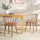 Safavieh Blanchard 18''H Curved Spindle Side Chair AMH8512M-SET2 Honey