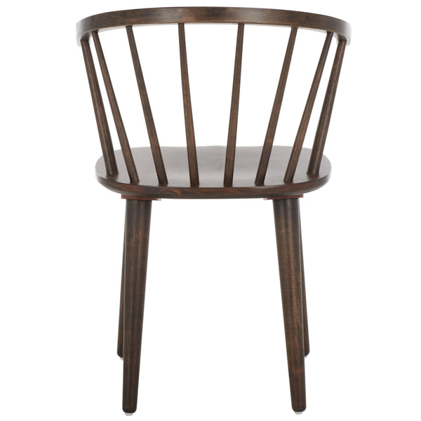 Safavieh Blanchard Dining Chairs Set Of Two – Elegant Rubber Wood Design With Timeless Colonial Curves Dark Walnut Wood Amh8512n-set2