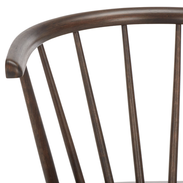 Safavieh Blanchard Dining Chairs Set Of Two – Elegant Rubber Wood Design With Timeless Colonial Curves Dark Walnut Wood Amh8512n-set2