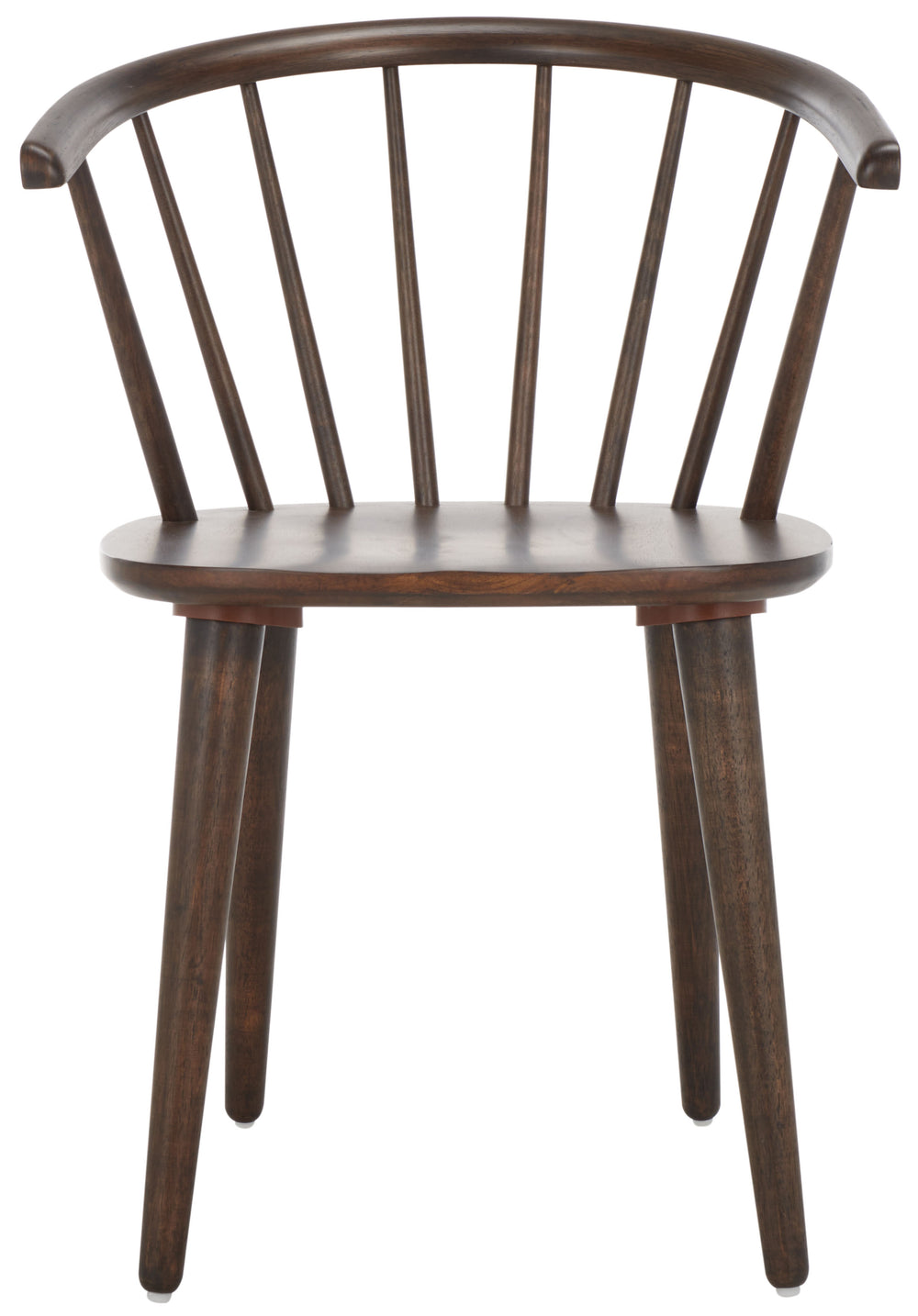 Safavieh Blanchard Dining Chairs Set Of Two – Elegant Rubber Wood Design With Timeless Colonial Curves Dark Walnut Wood Amh8512n-set2