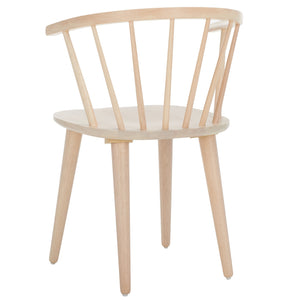 Safavieh Blanchard Dining Chairs Set Of Two – Elegant Rubber Wood Design With Timeless Colonial Curves White Washed Wood Amh8512p-set2