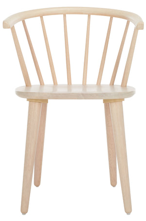 Safavieh Blanchard Dining Chairs Set Of Two – Elegant Rubber Wood Design With Timeless Colonial Curves White Washed Wood Amh8512p-set2