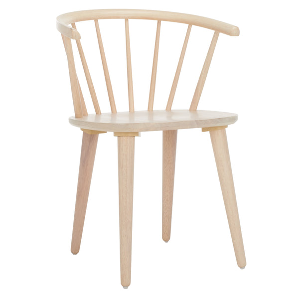 Safavieh Blanchard Dining Chairs Set Of Two – Elegant Rubber Wood Design With Timeless Colonial Curves White Washed Wood Amh8512p-set2