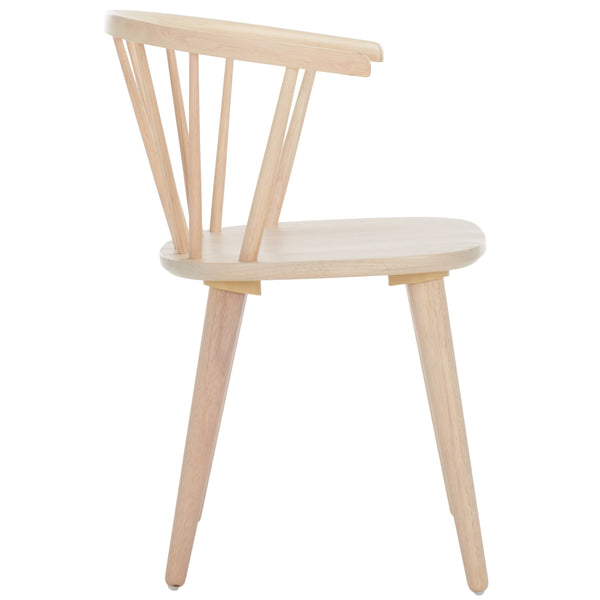 Safavieh Blanchard Dining Chairs Set Of Two – Elegant Rubber Wood Design With Timeless Colonial Curves White Washed Wood Amh8512p-set2