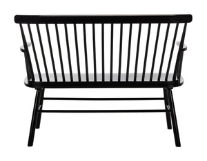 Safavieh Addison Spindleback Settee - Classic Charm For Entryways & Living Spaces With Timeless Style Black AMH8513A