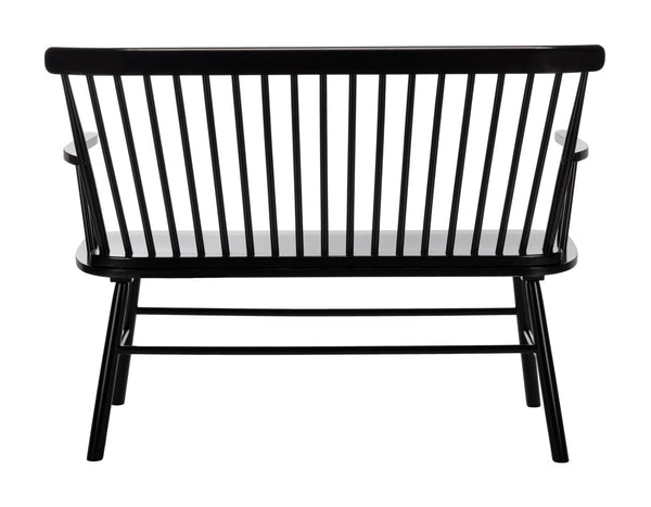 Safavieh Addison Spindleback Settee - Classic Charm For Entryways & Living Spaces With Timeless Style Black AMH8513A