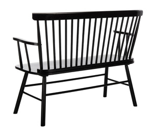 Safavieh Addison Spindleback Settee - Classic Charm For Entryways & Living Spaces With Timeless Style Black AMH8513A