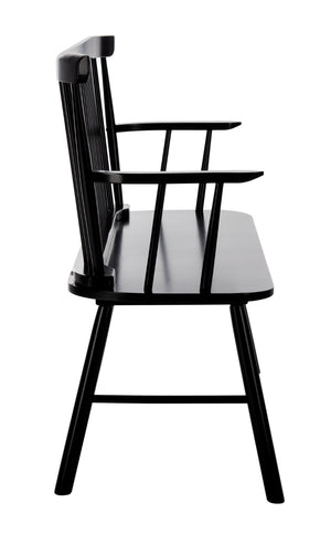 Safavieh Addison Spindleback Settee - Classic Charm For Entryways & Living Spaces With Timeless Style Black AMH8513A