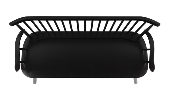 Safavieh Addison Spindleback Settee - Classic Charm For Entryways & Living Spaces With Timeless Style Black AMH8513A
