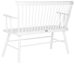 Safavieh Addison Spindleback Settee - Classic Charm For Entryways & Living Spaces With Timeless Style White AMH8513B