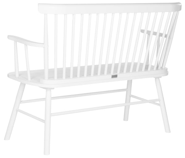 Safavieh Addison Spindleback Settee - Classic Charm For Entryways & Living Spaces With Timeless Style White AMH8513B