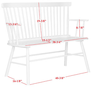 Safavieh Addison Spindleback Settee - Classic Charm For Entryways & Living Spaces With Timeless Style White AMH8513B