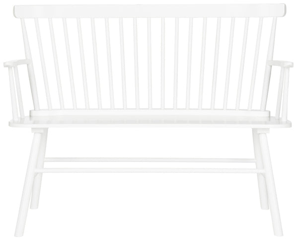 Safavieh Addison Spindleback Settee - Classic Charm For Entryways & Living Spaces With Timeless Style White AMH8513B