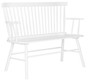 Safavieh Addison Spindleback Settee - Classic Charm For Entryways & Living Spaces With Timeless Style White AMH8513B