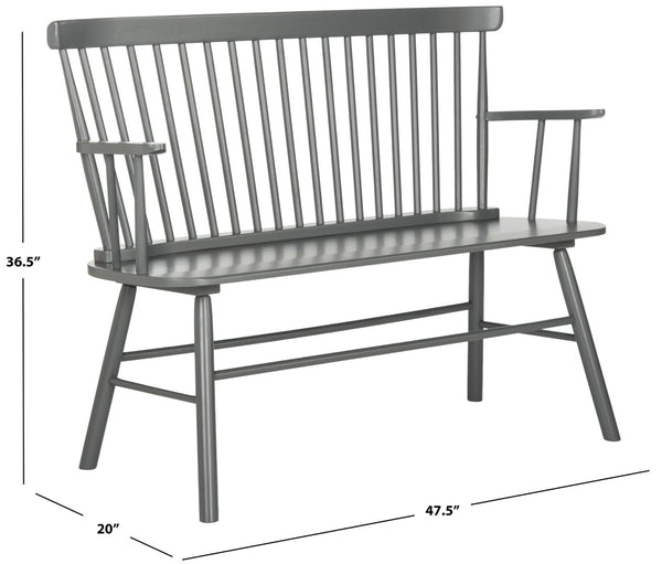 Safavieh Addison Spindleback Settee - Classic Charm For Entryways & Living Spaces With Timeless Style Grey AMH8513C