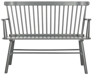 Safavieh Addison Spindleback Settee - Classic Charm For Entryways & Living Spaces With Timeless Style Grey AMH8513C