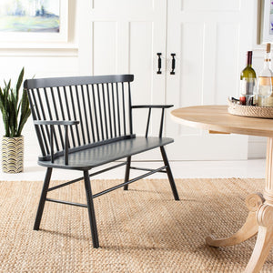 Safavieh Addison Spindleback Settee - Classic Charm For Entryways & Living Spaces With Timeless Style Grey AMH8513C