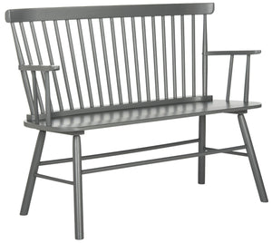 Safavieh Addison Spindleback Settee - Classic Charm For Entryways & Living Spaces With Timeless Style Grey AMH8513C